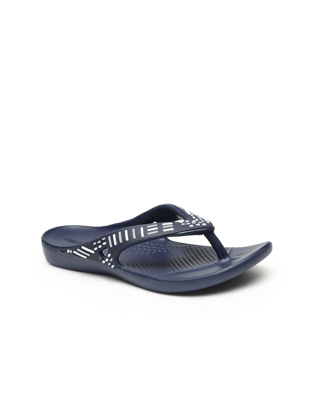 da naturo italy women navy blue & white thong flip-flops