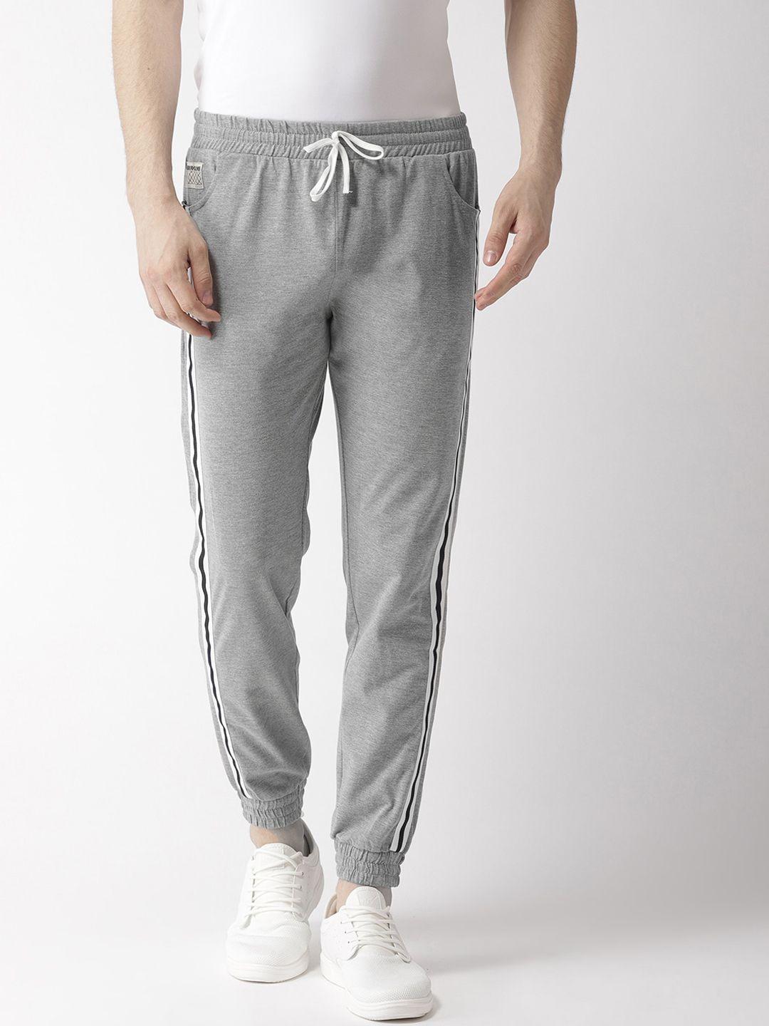 hubberholme men grey melange solid slim-fit jogger