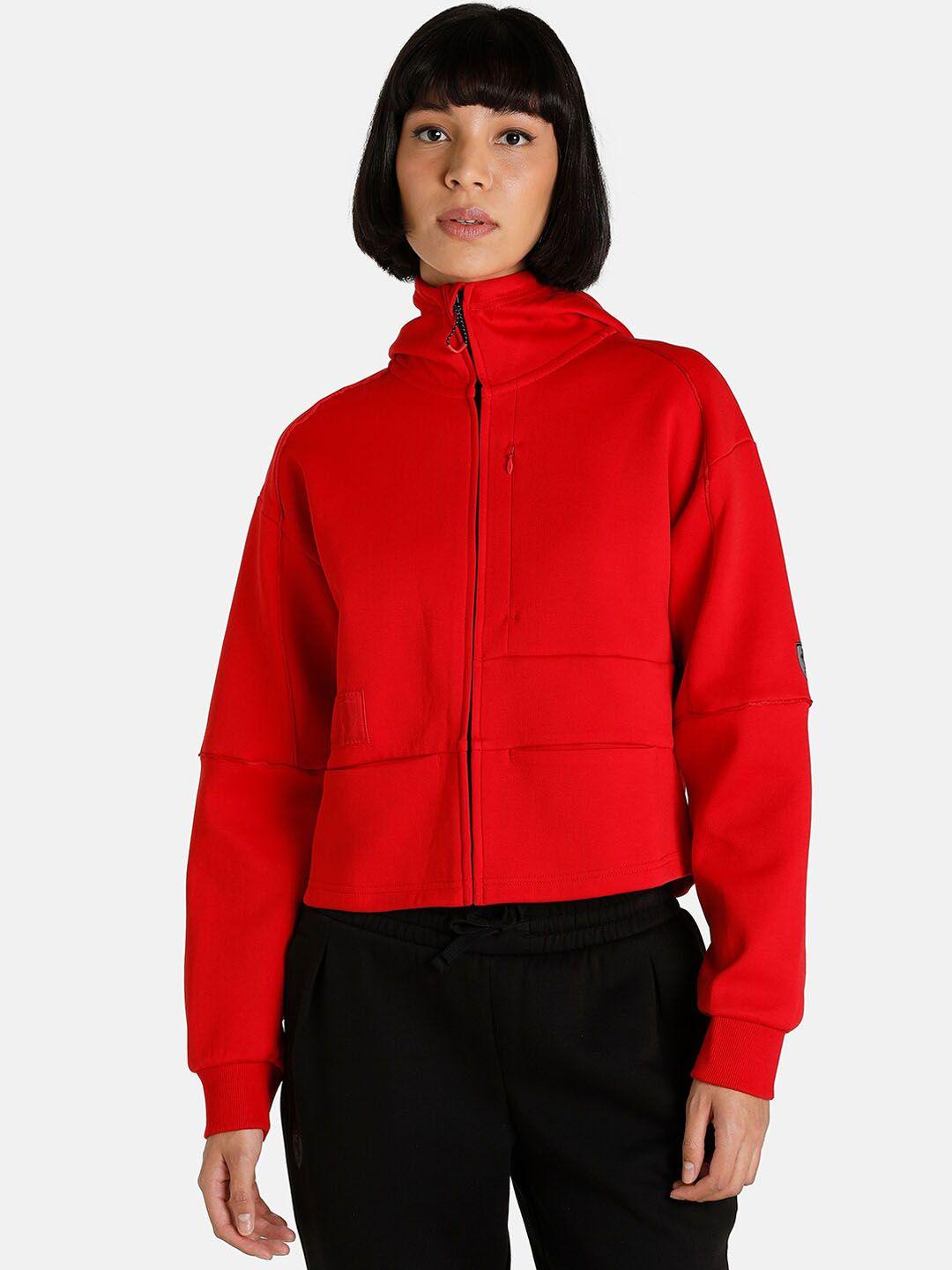 puma motorsport women red ferrari style sweat jacket