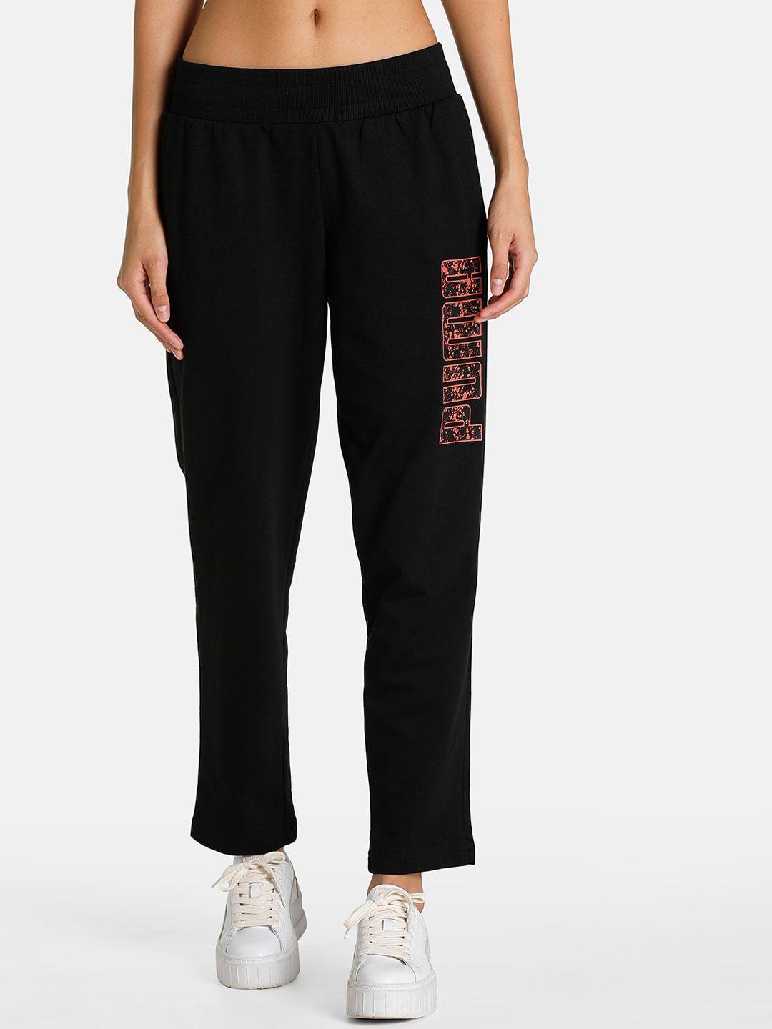 puma women regular fit graphic knit track pants