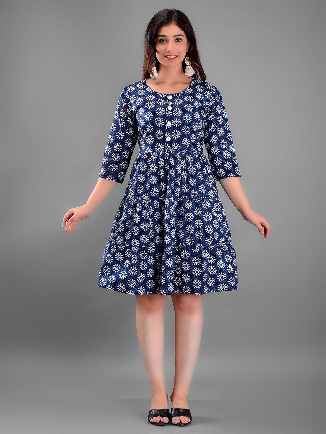 kalini women blue floral dress