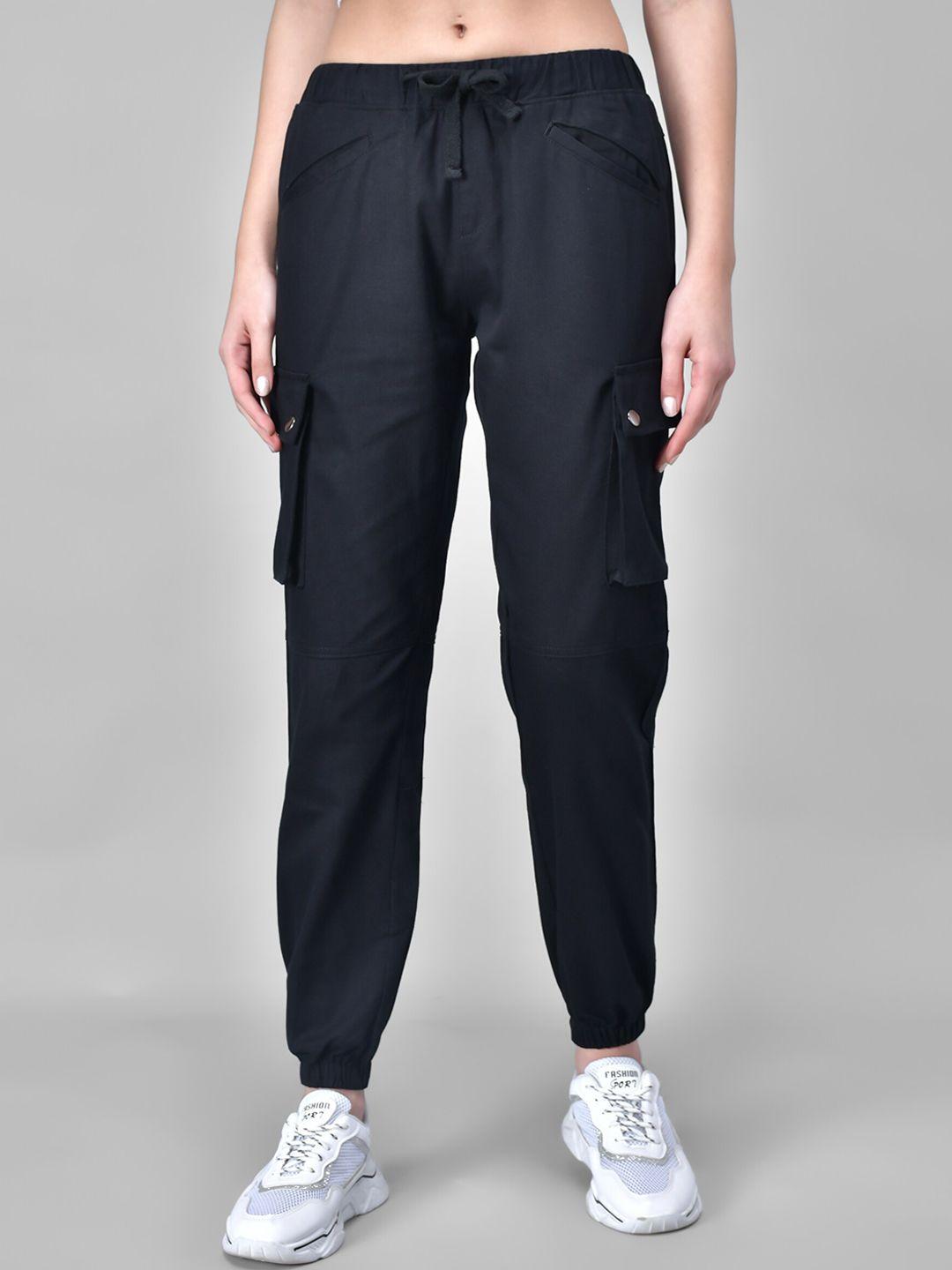 q-rious women black joggers trousers