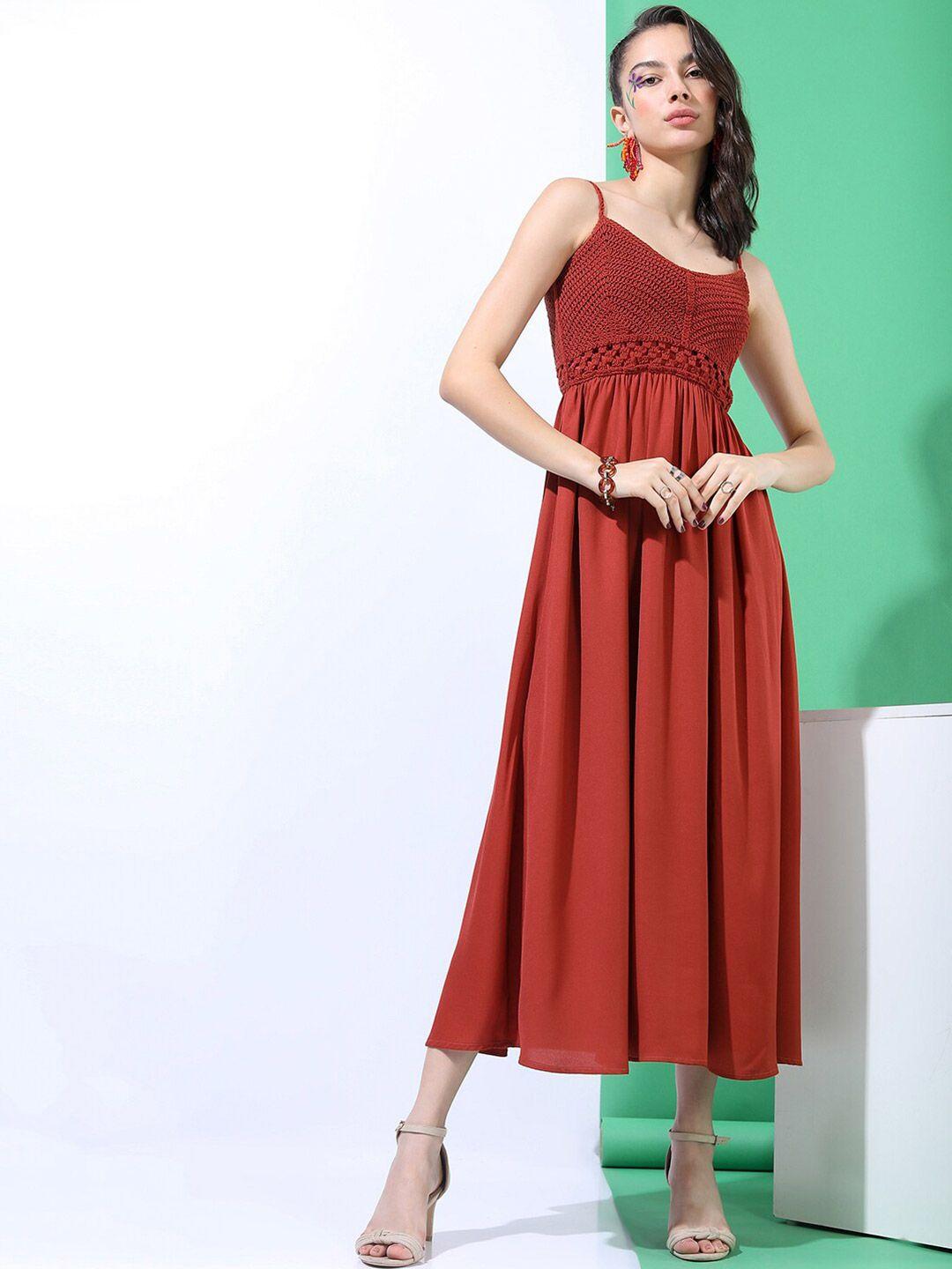 tokyo talkies rust maxi dress