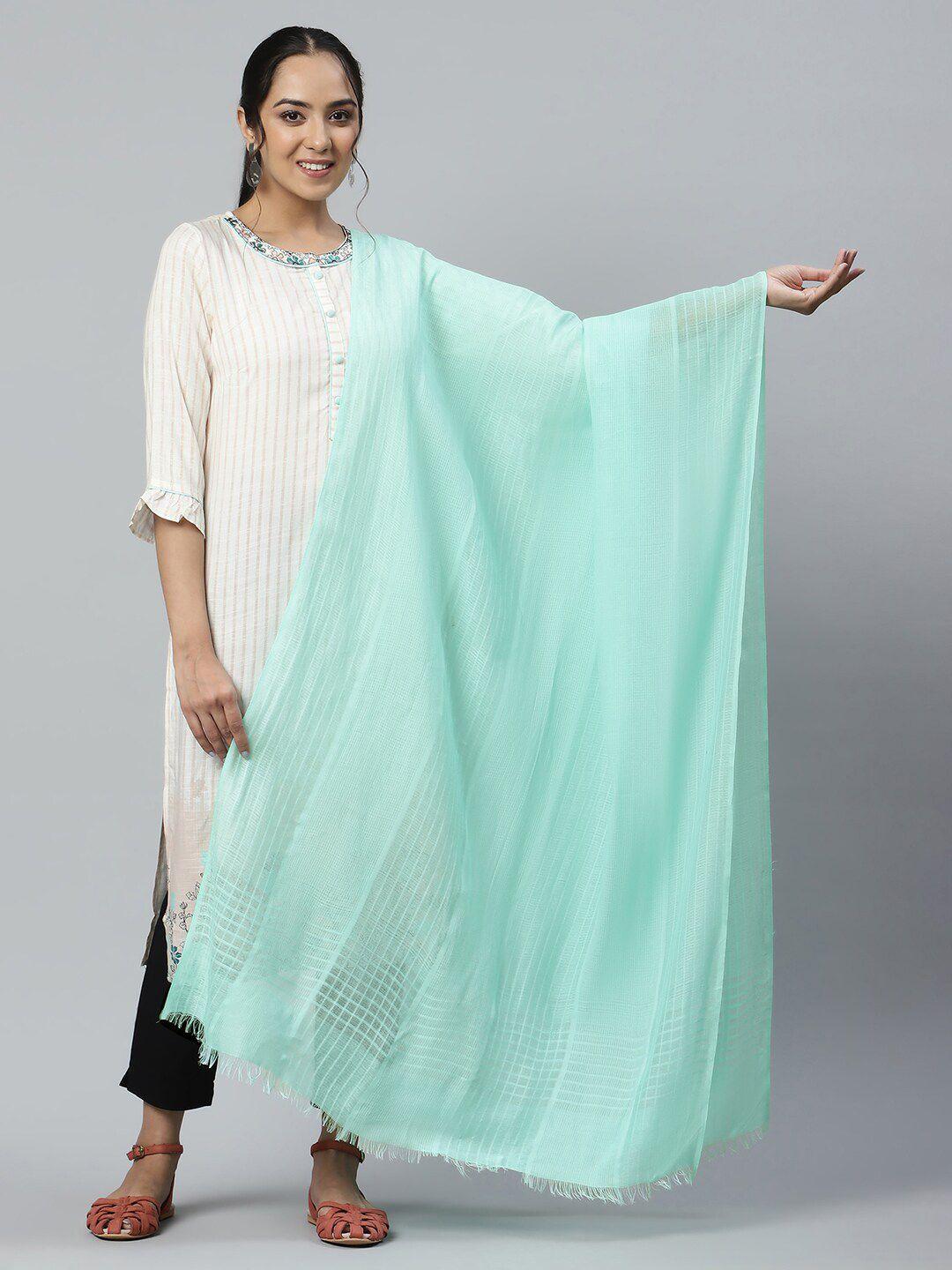 aurelia green cotton blend dupatta