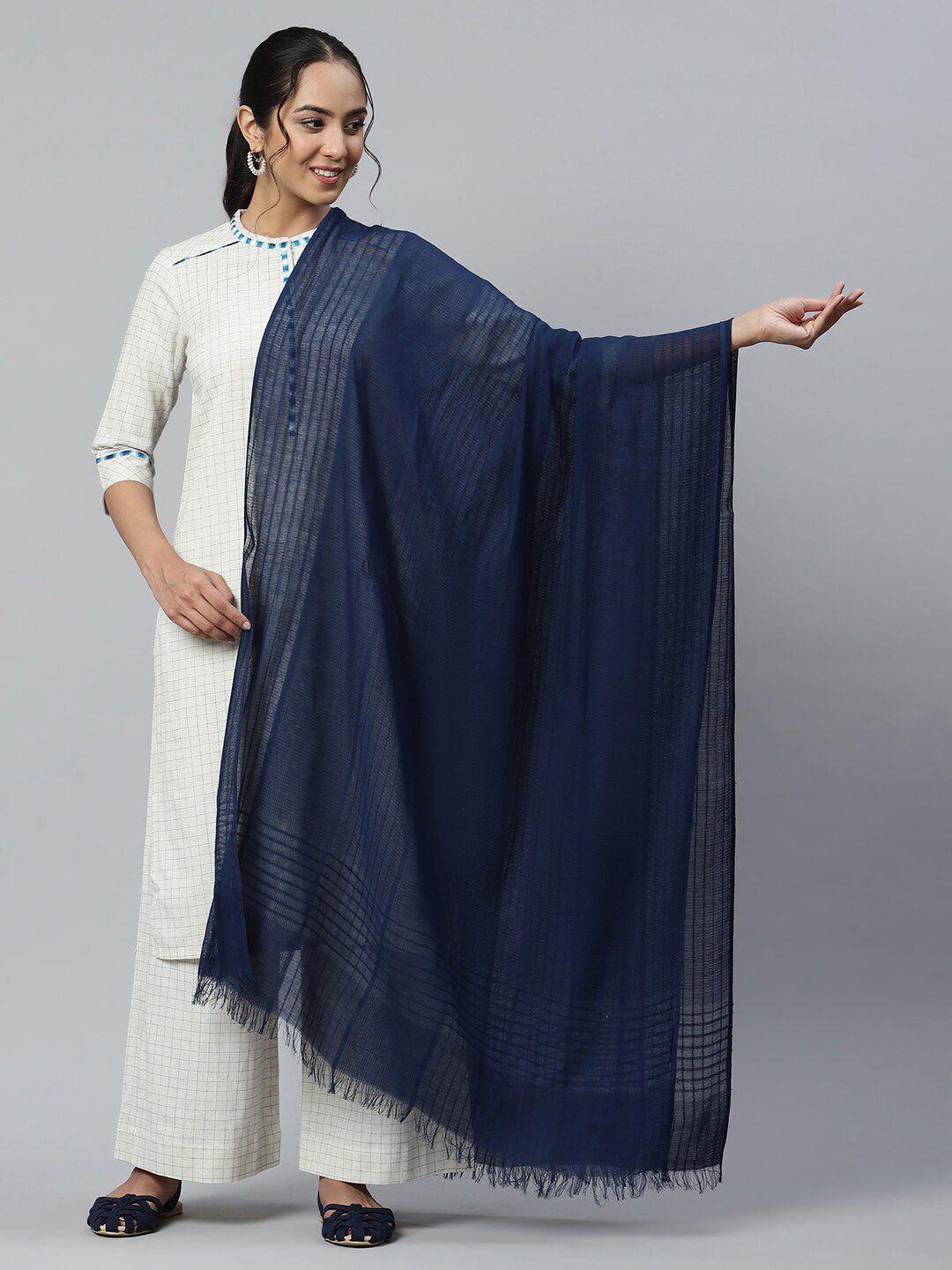 aurelia blue cotton blend dupatta