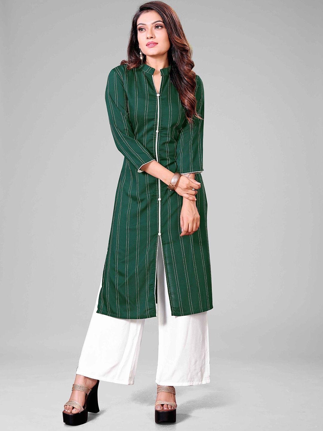 rachna women green kurta with palazzos