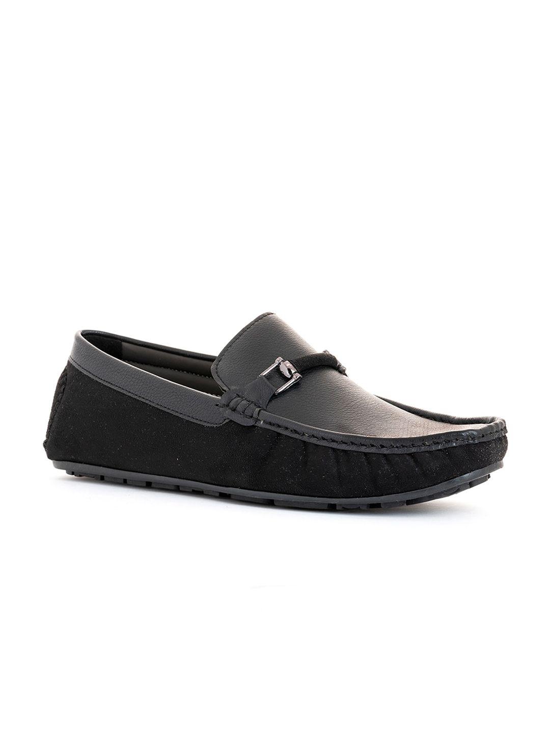 khadims men black loafers