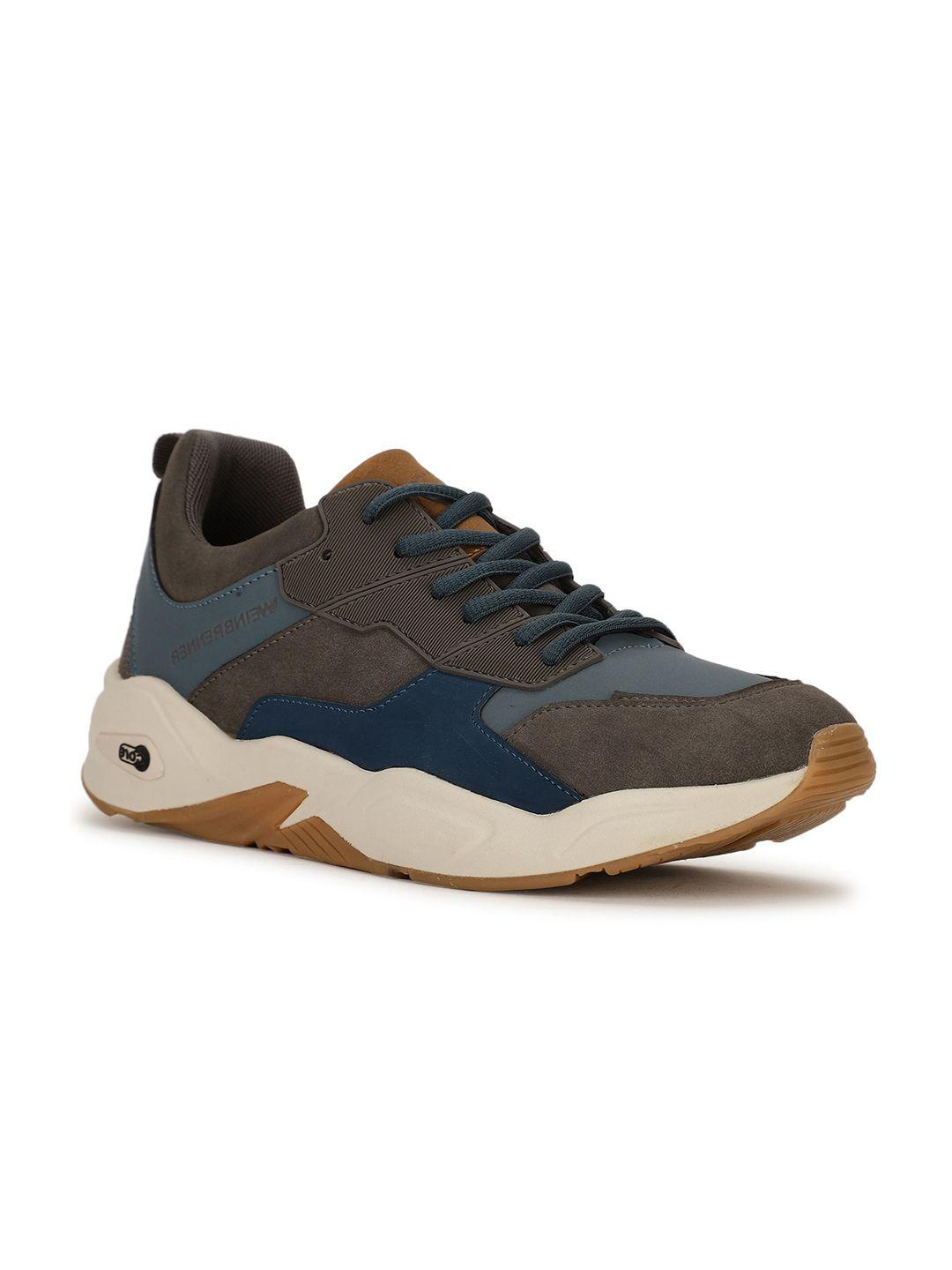 weinbrenner men blue colourblocked sneakers