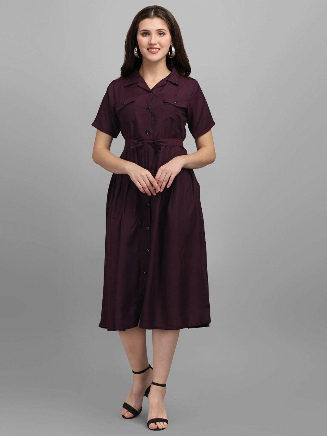 gufrina women burgundy solid shirt dress