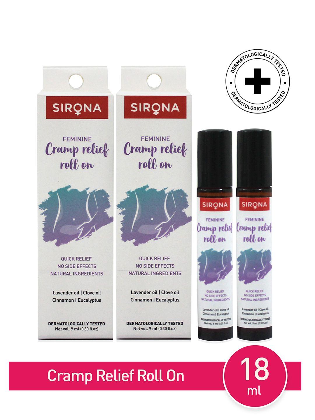 sirona pack of 2 menstrual cramp relief oil- 18 ml