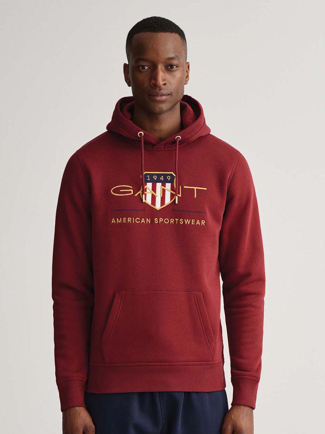 gant men red printed sweatshirt