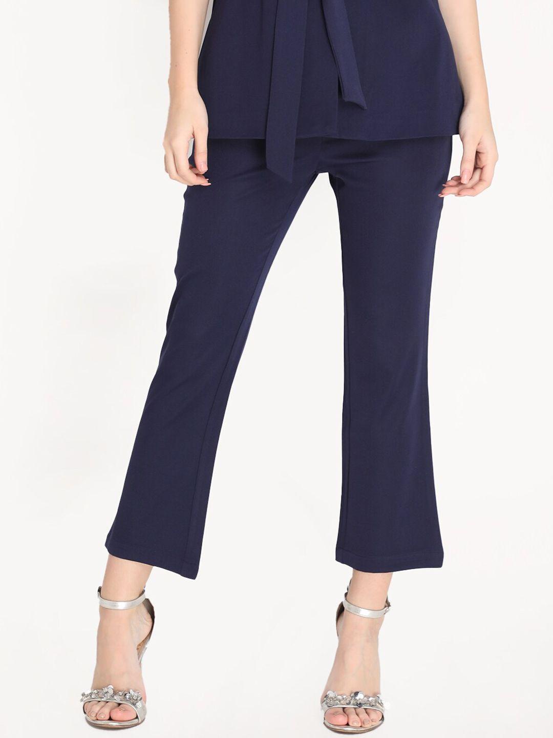 dlanxa women navy blue trousers