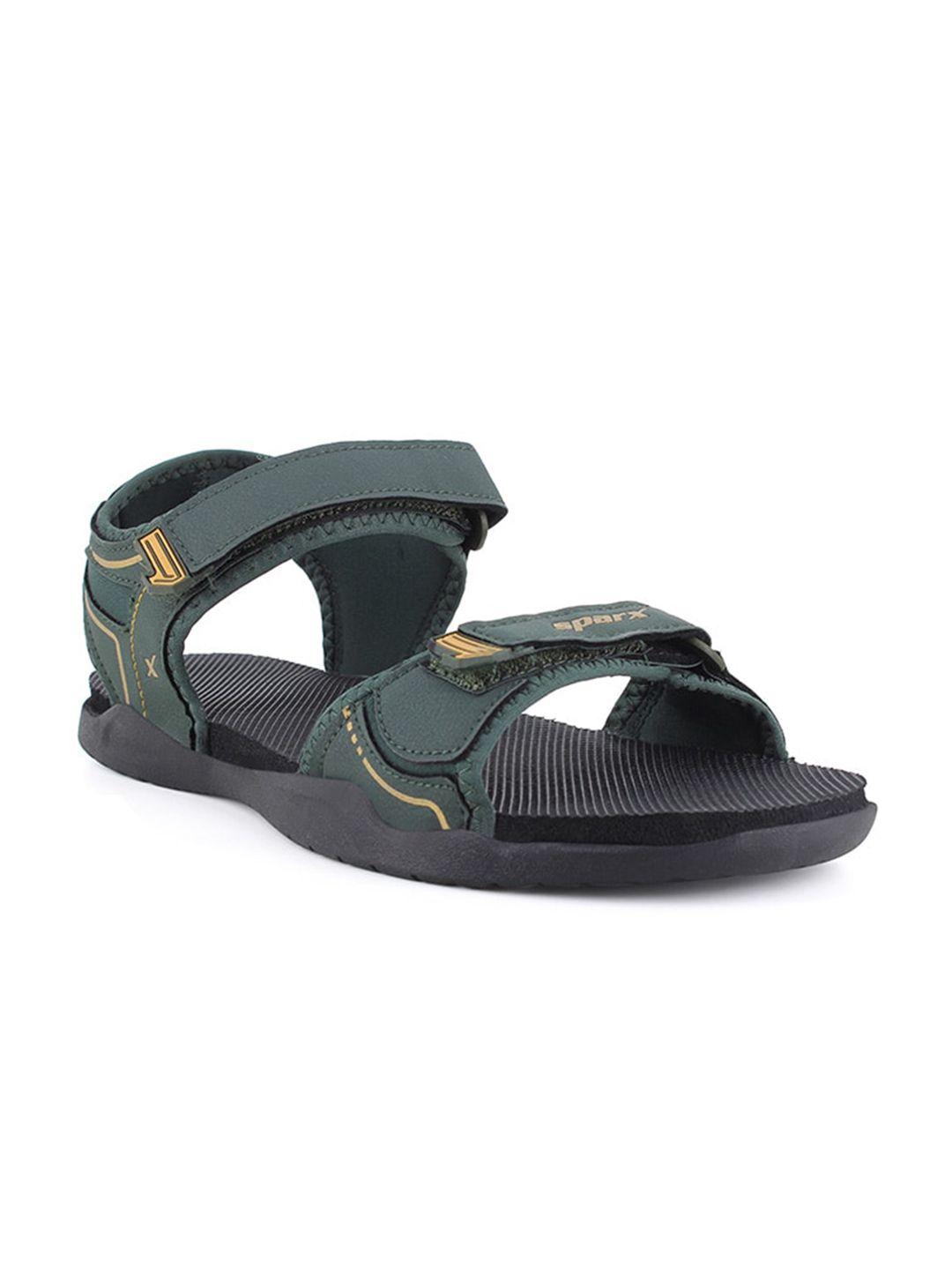 sparx men green solid sports sandals