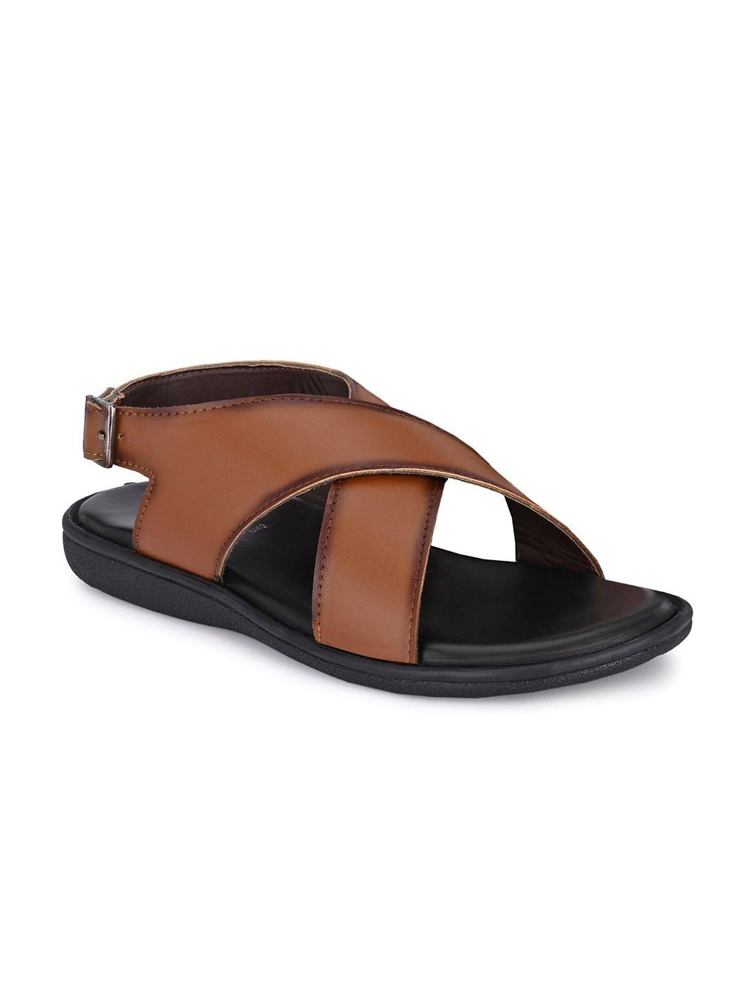 el paso men tan & black comfort sandals