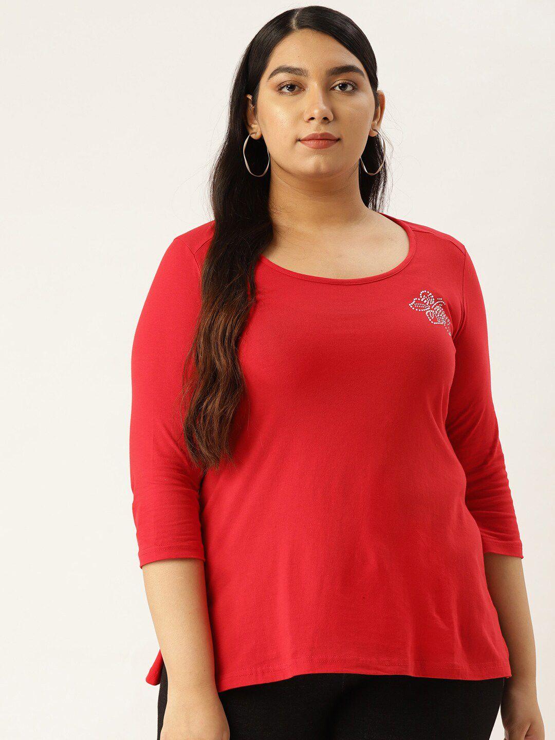 therebelinme plus size women red t-shirt