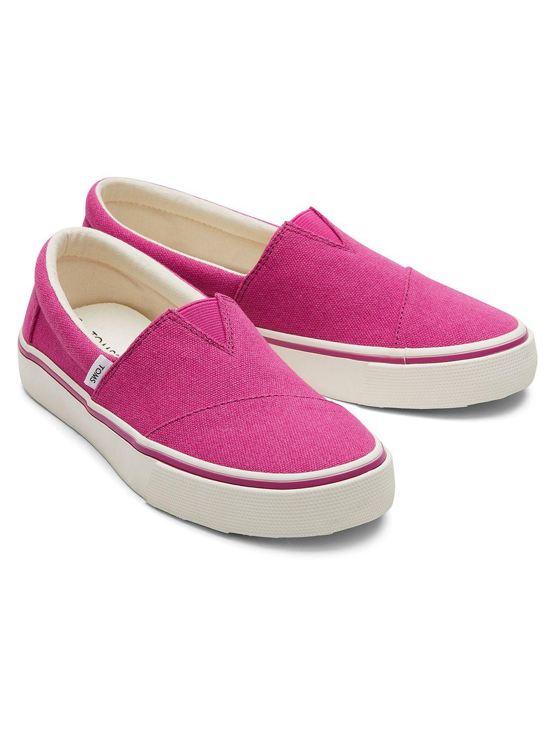 toms women pink slip-on sneakers