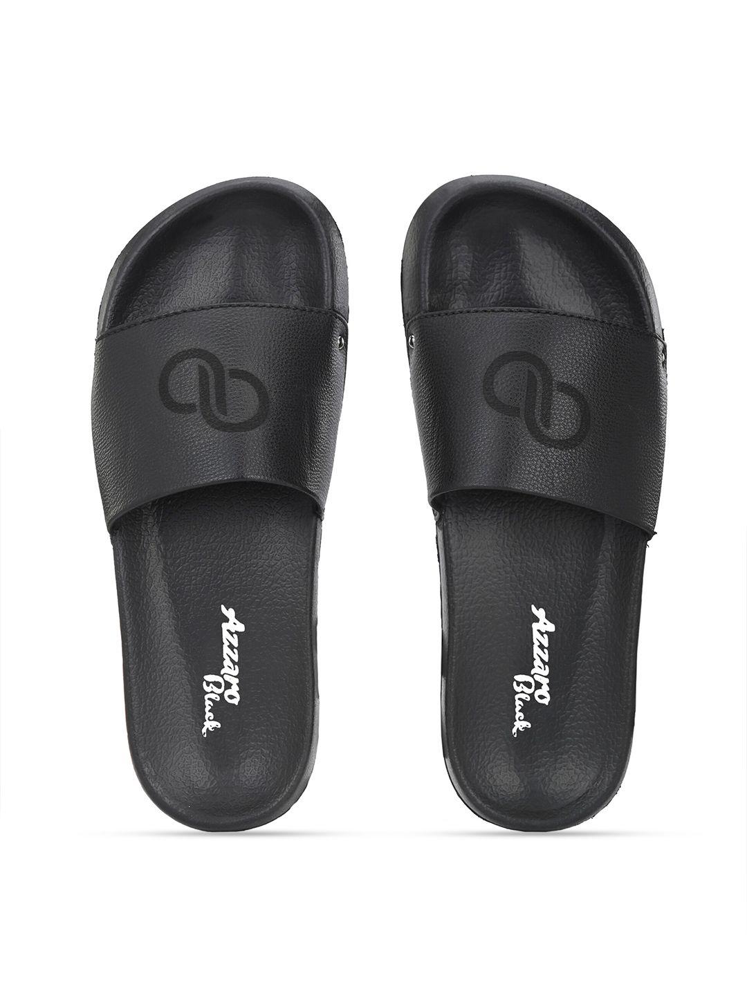 azzaro black men black sliders