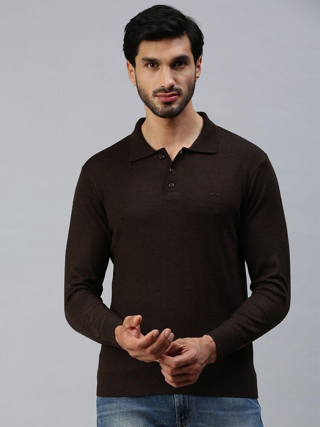 98 degree north men coffee brown pullover