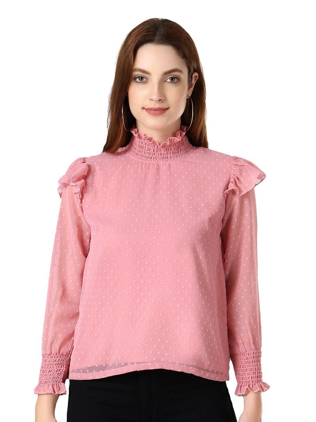 d 'vesh pink georgette top