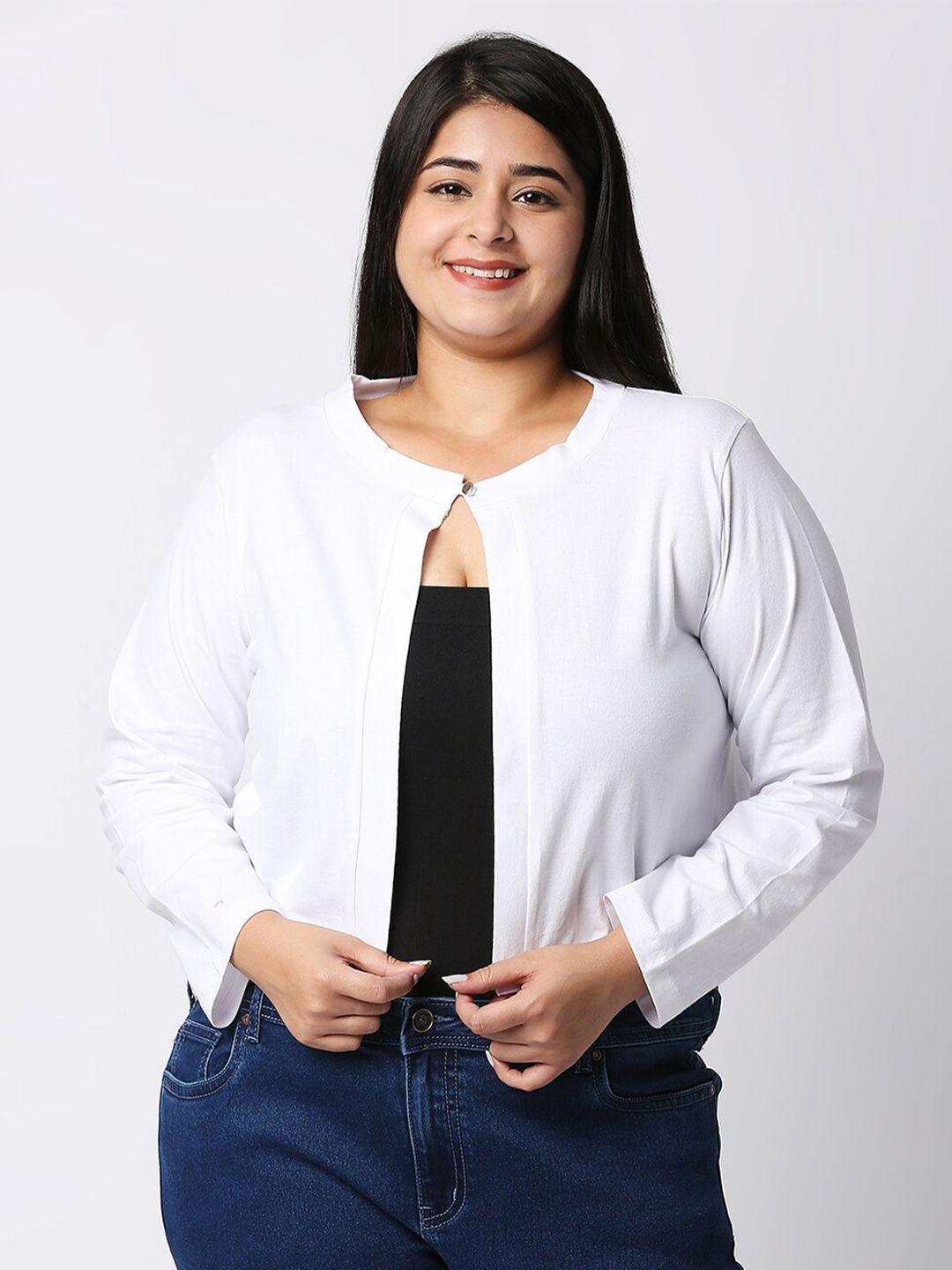 style quotient women white crop shrug