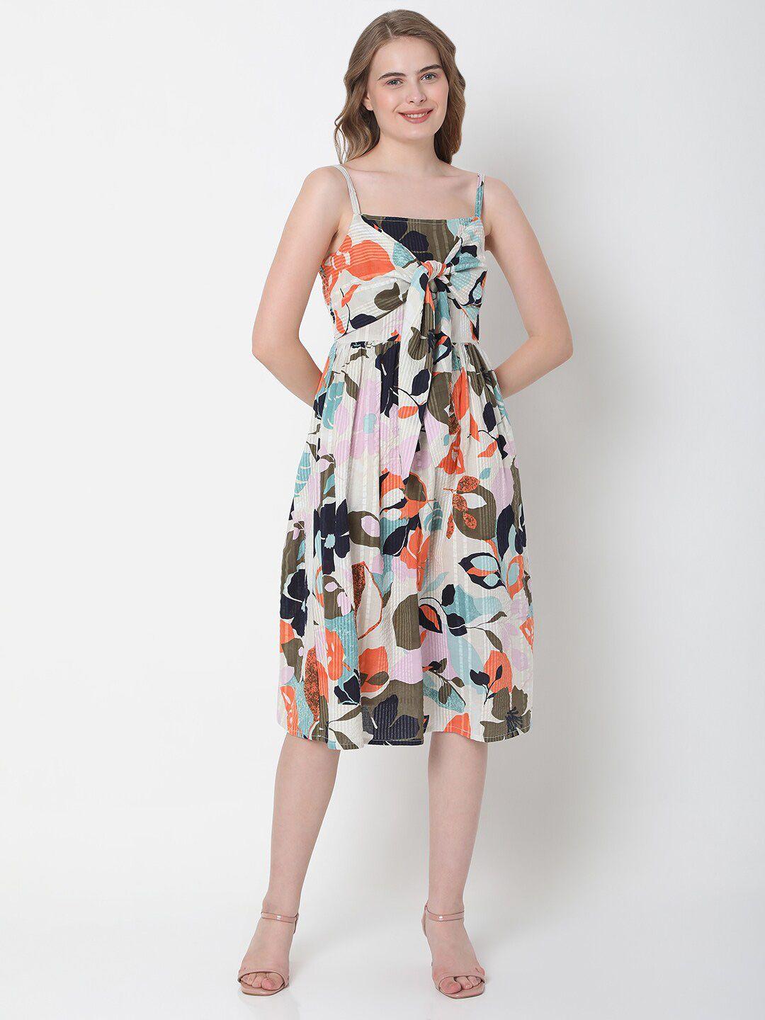 vero moda multicoloured a-line dress