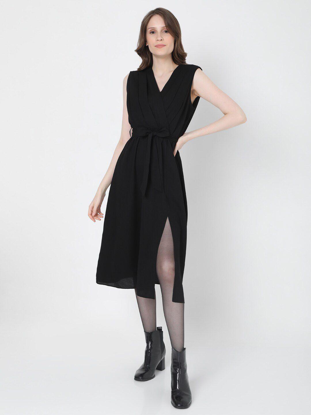 vero moda black mini dress