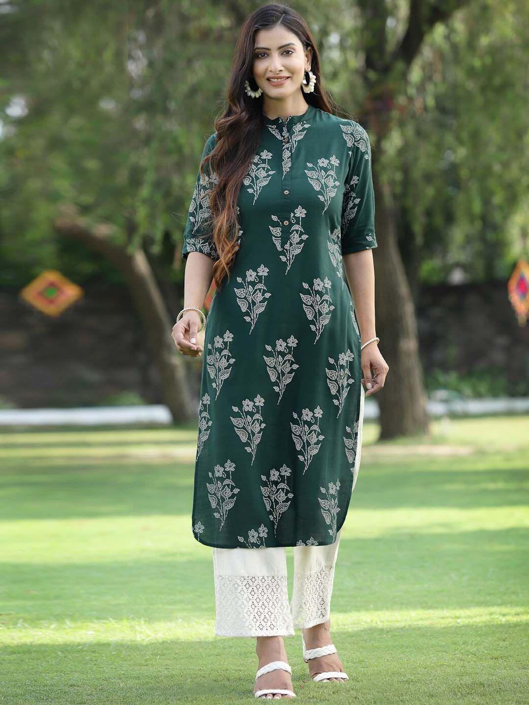 juniper women green kurta