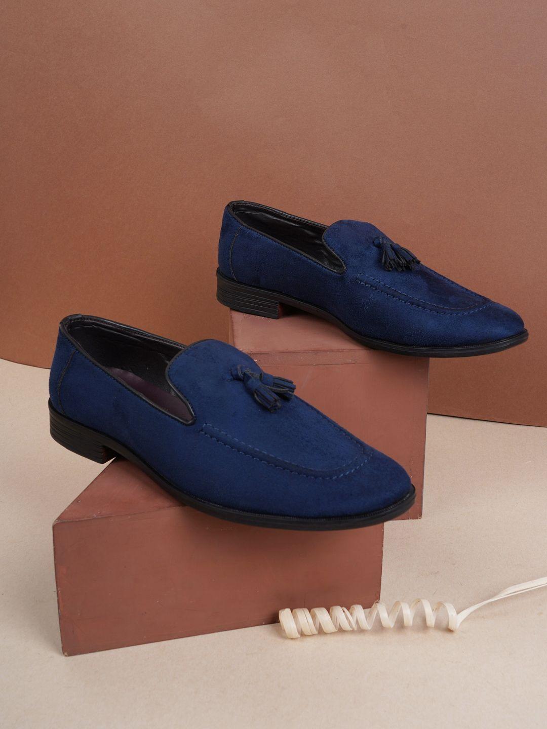 style shoes men blue suede slip-on sneakers