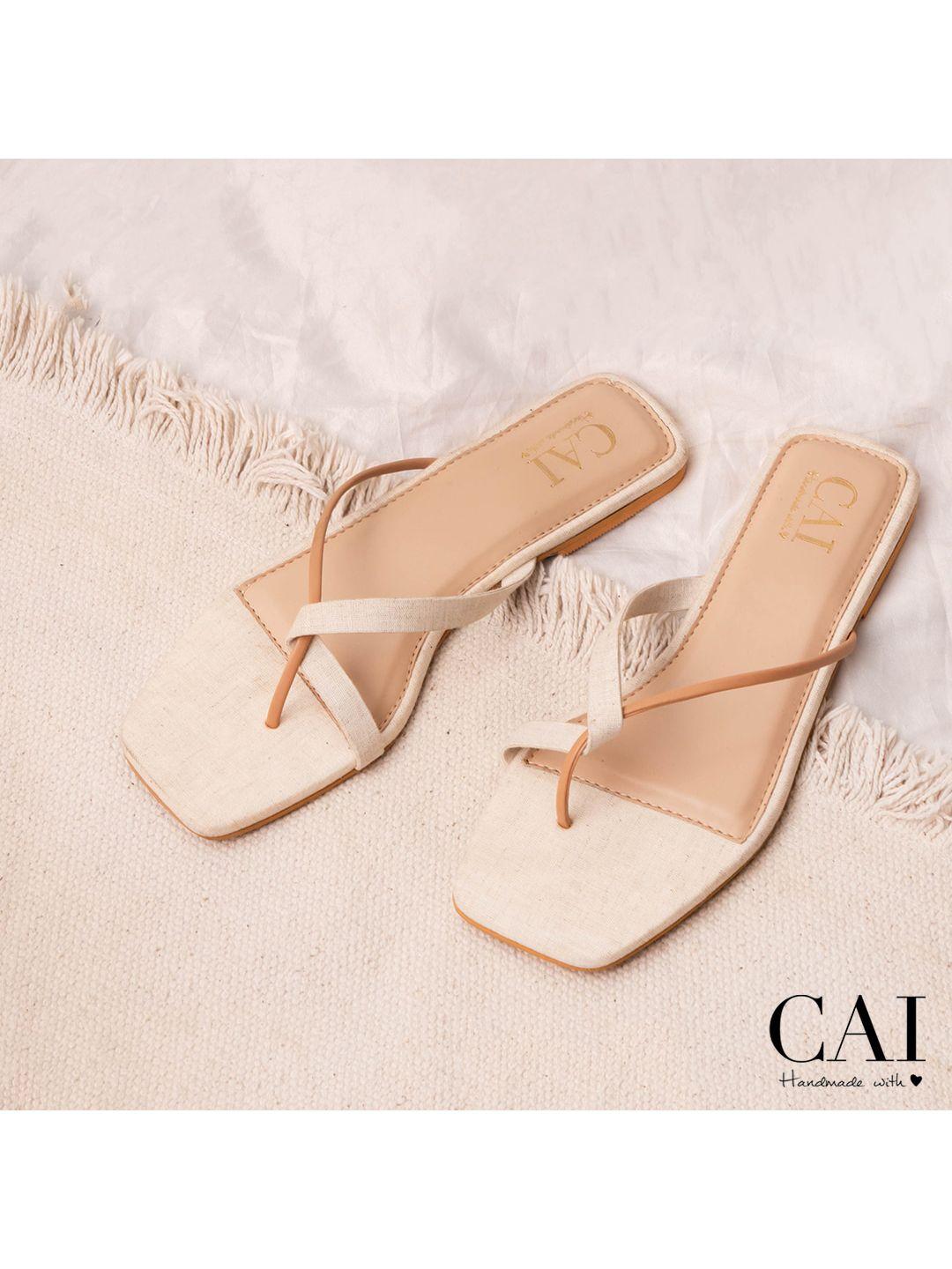 cai women beige flats