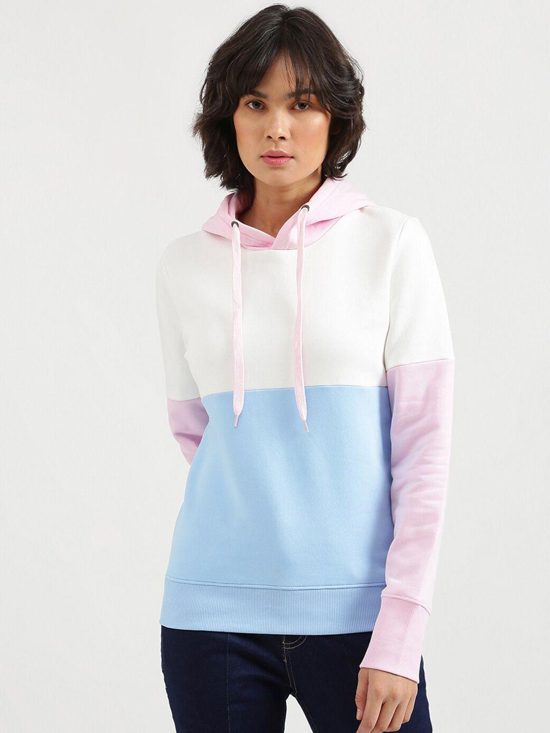 united colors of benetton women multicoloured colourblocked sweatshirt