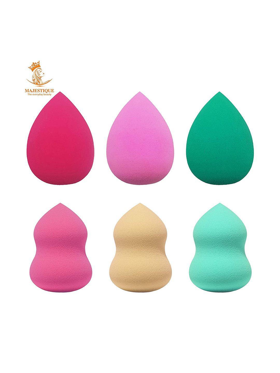 majestique set of 6 makeup blender beauty sponges