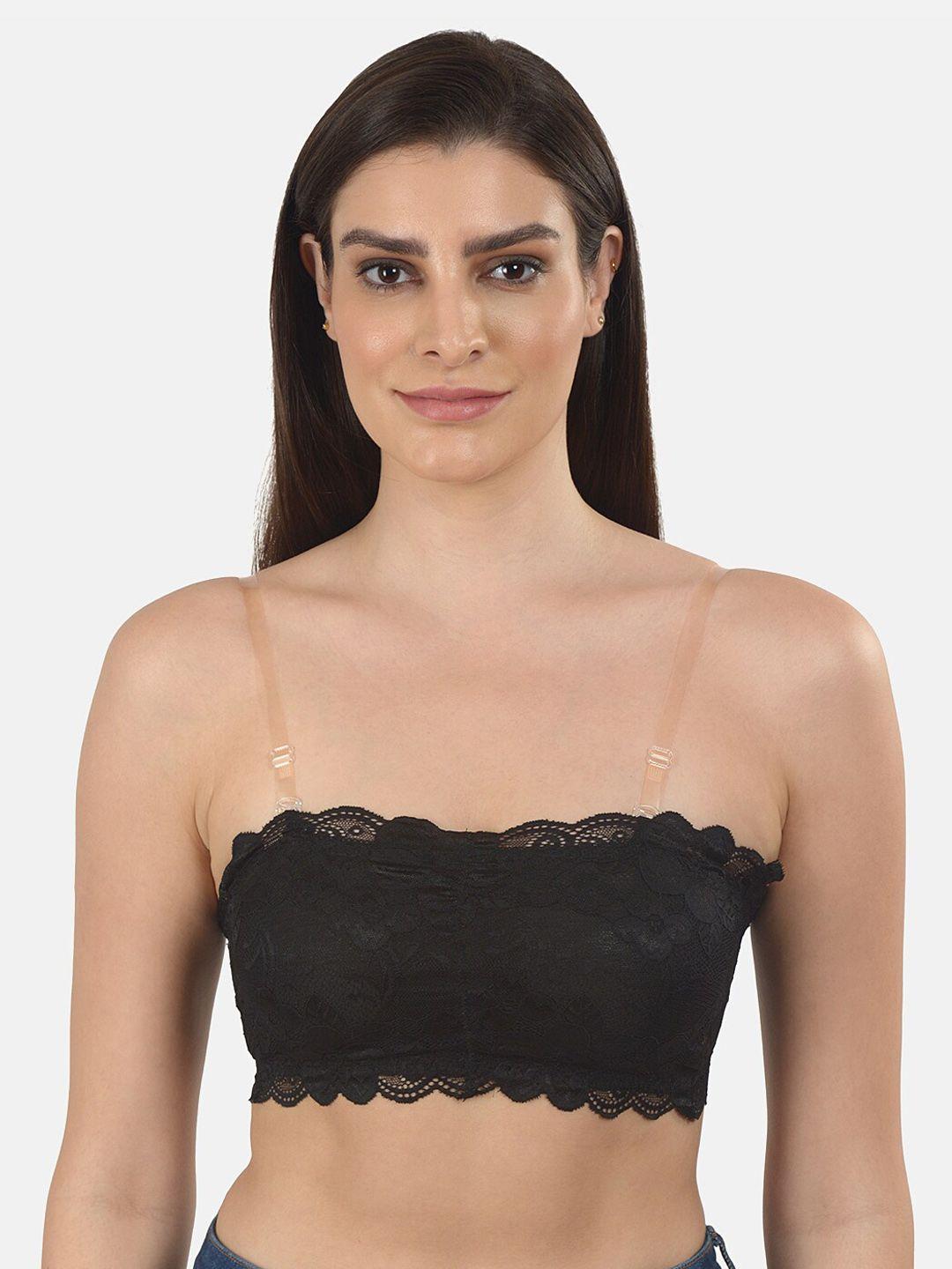 mod & shy women black bralette bra