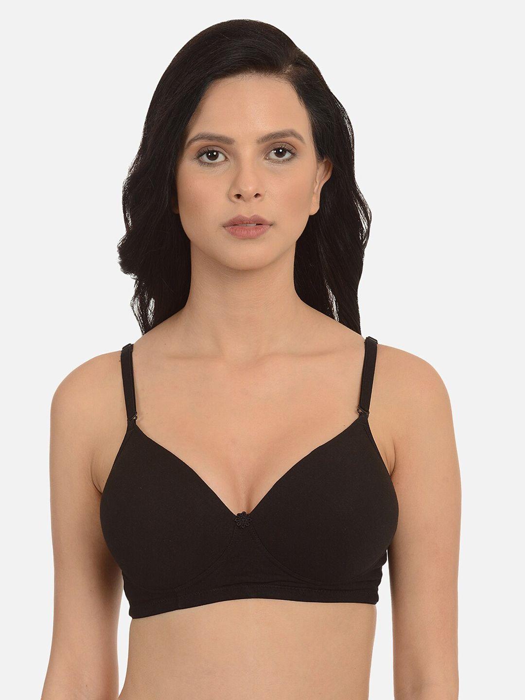 mod & shy women black lightly padded t-shirt bra