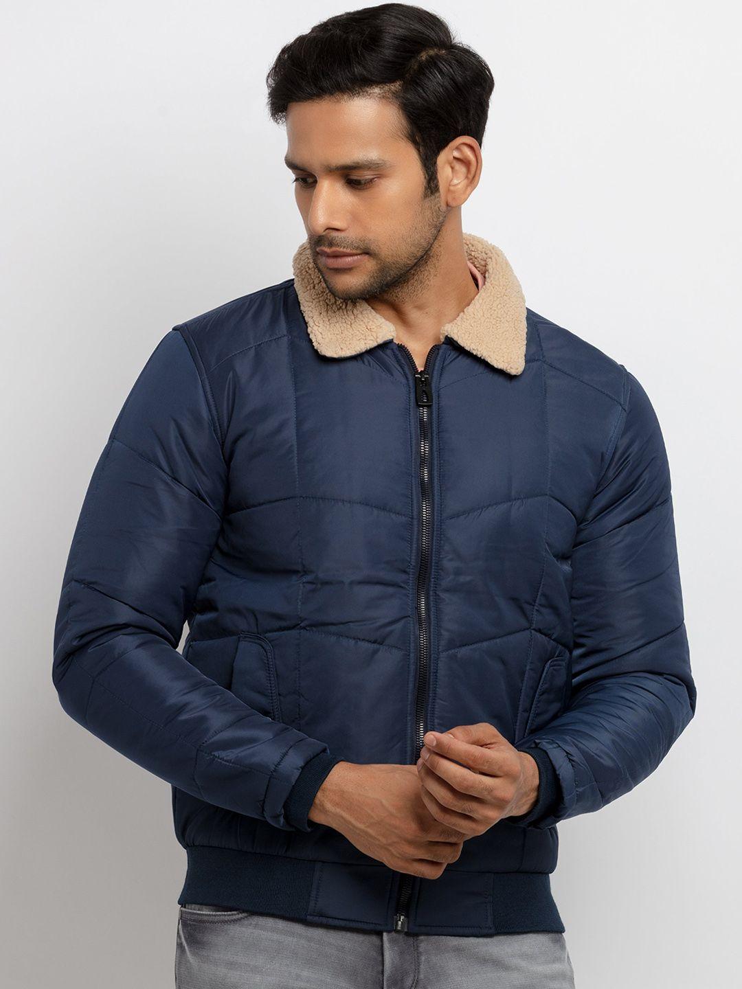 status quo men blue padded jacket