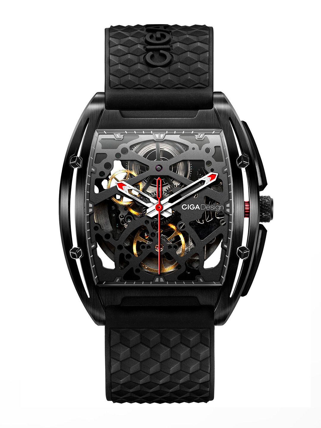 ciga design men z series automatic skeleton dlc technique watch with additional strap