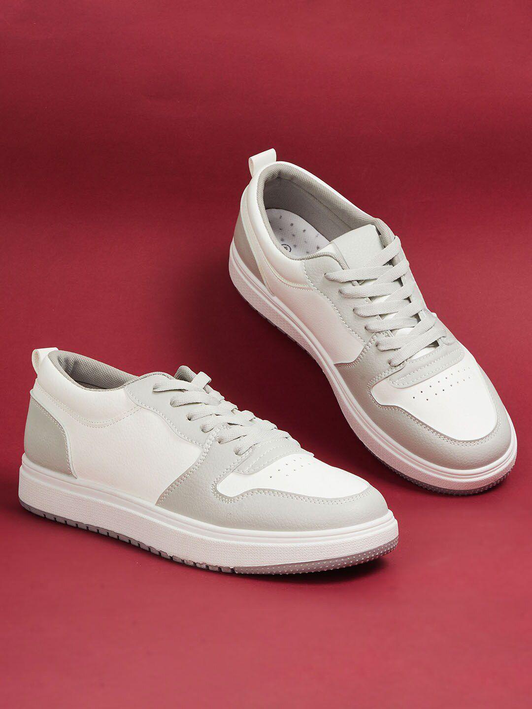 forca by lifestyle men grey & white colourblocked sneakers