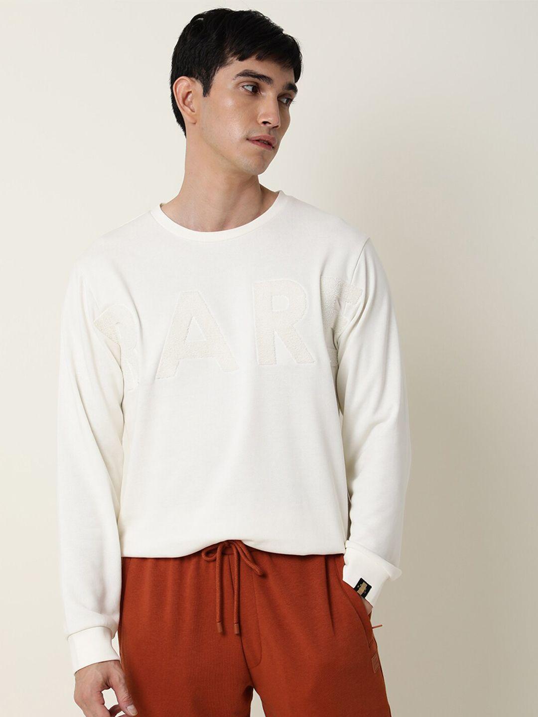 rare rabbit men off white sweatshirt