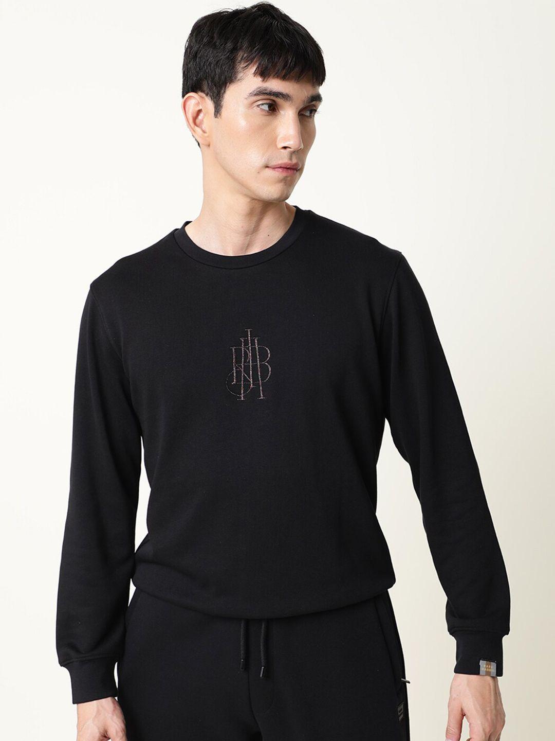 rare rabbit men black pull over sweatshirt