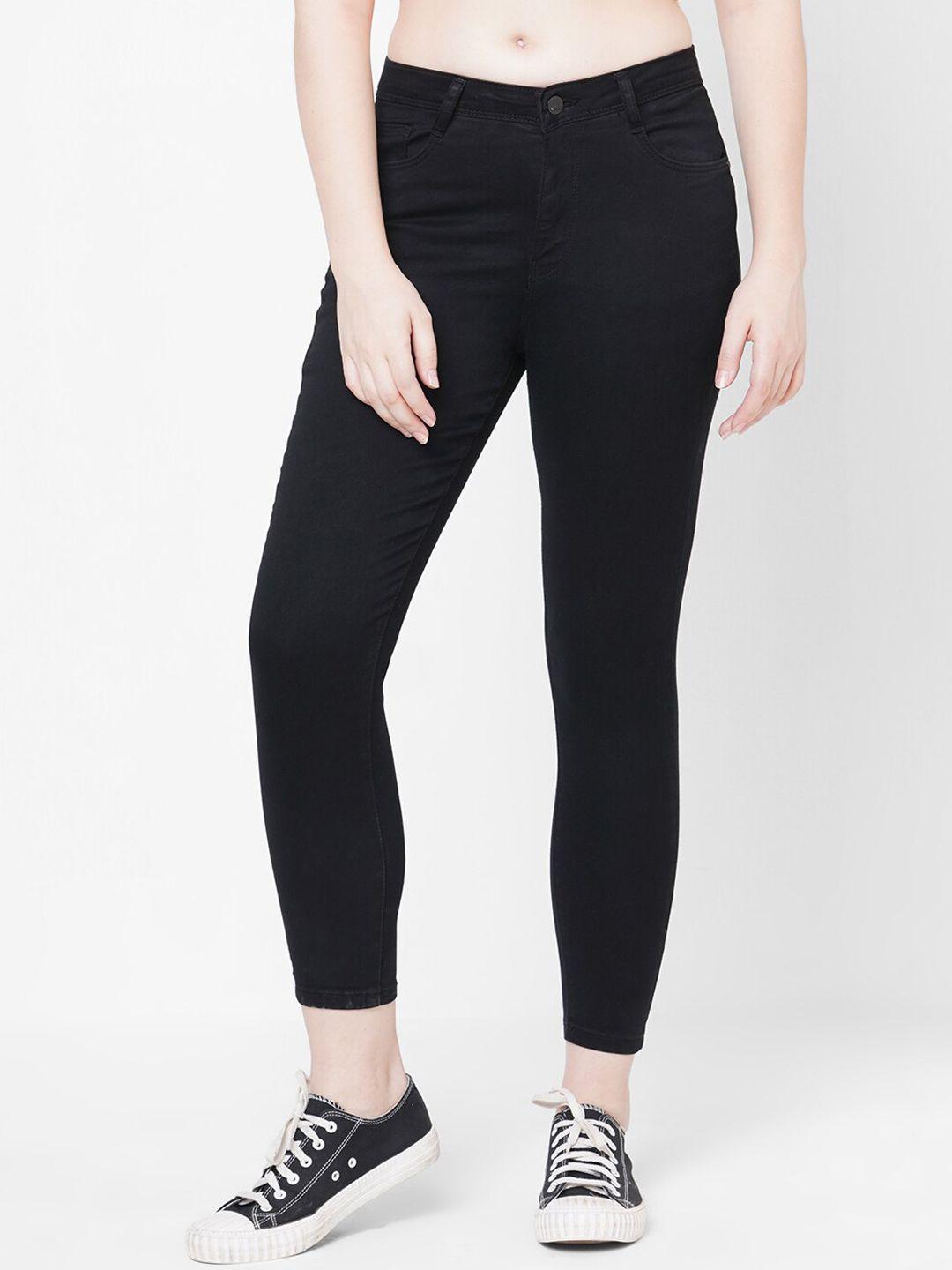 kraus jeans women black skinny fit high-rise stretchable jeans