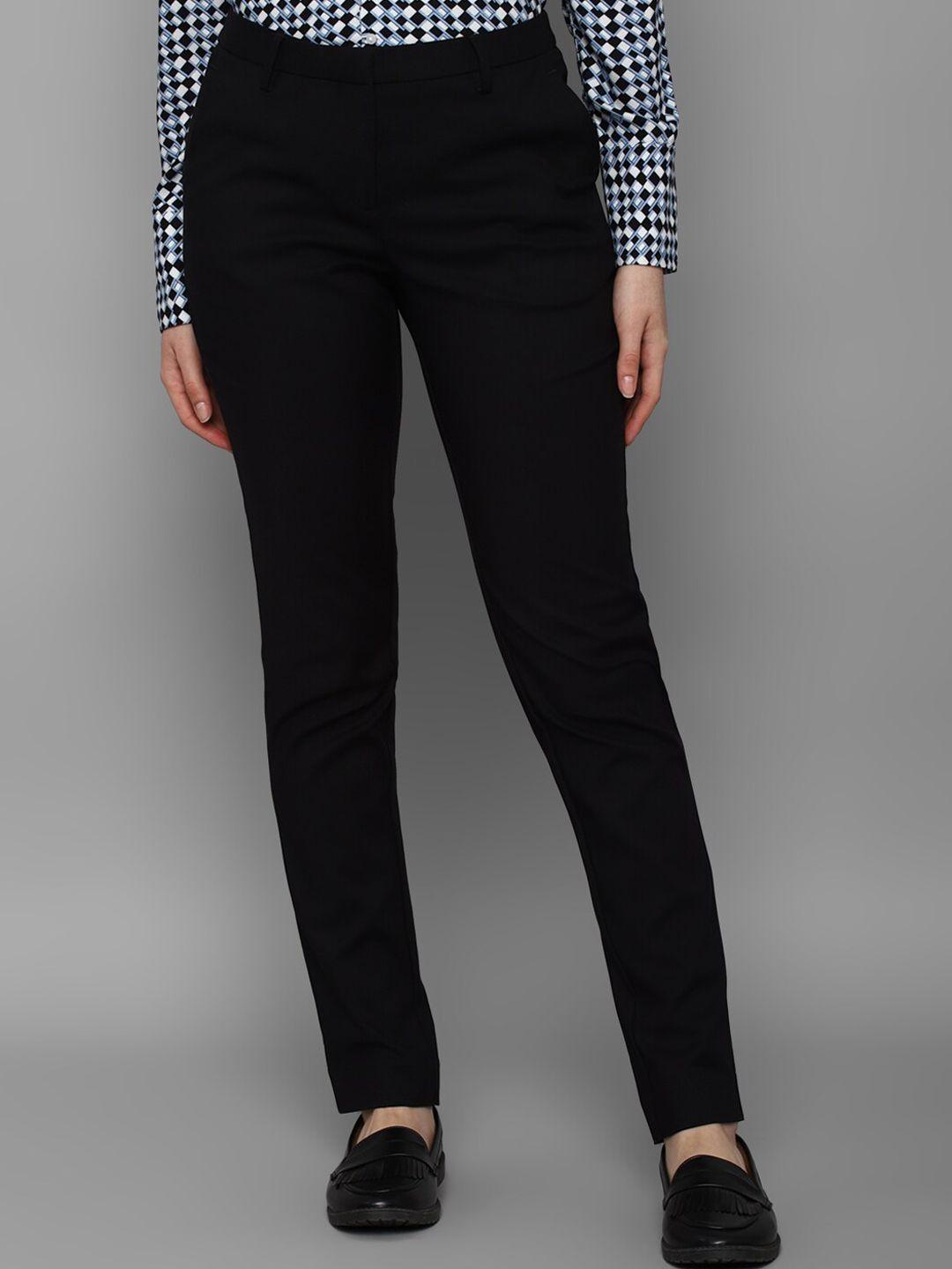 allen solly woman women black trousers