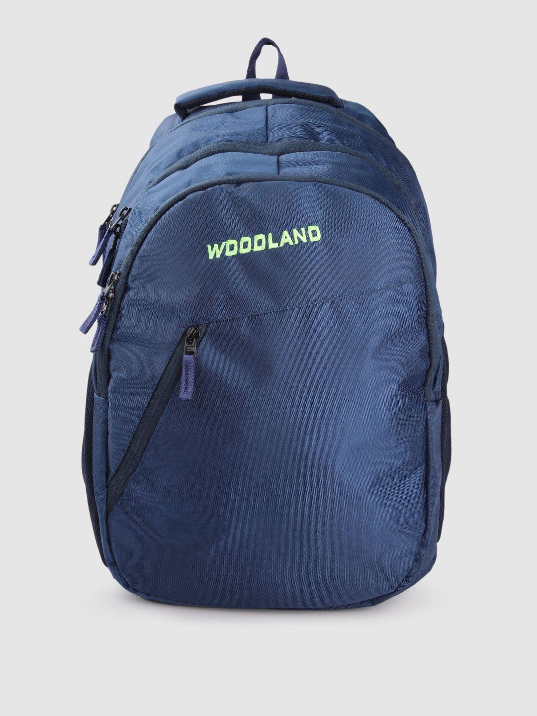 woodland men navy blue solid backpack