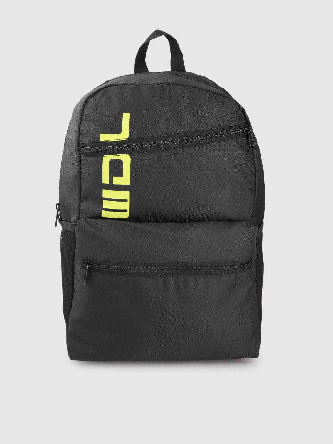 woodland men black solid backpack