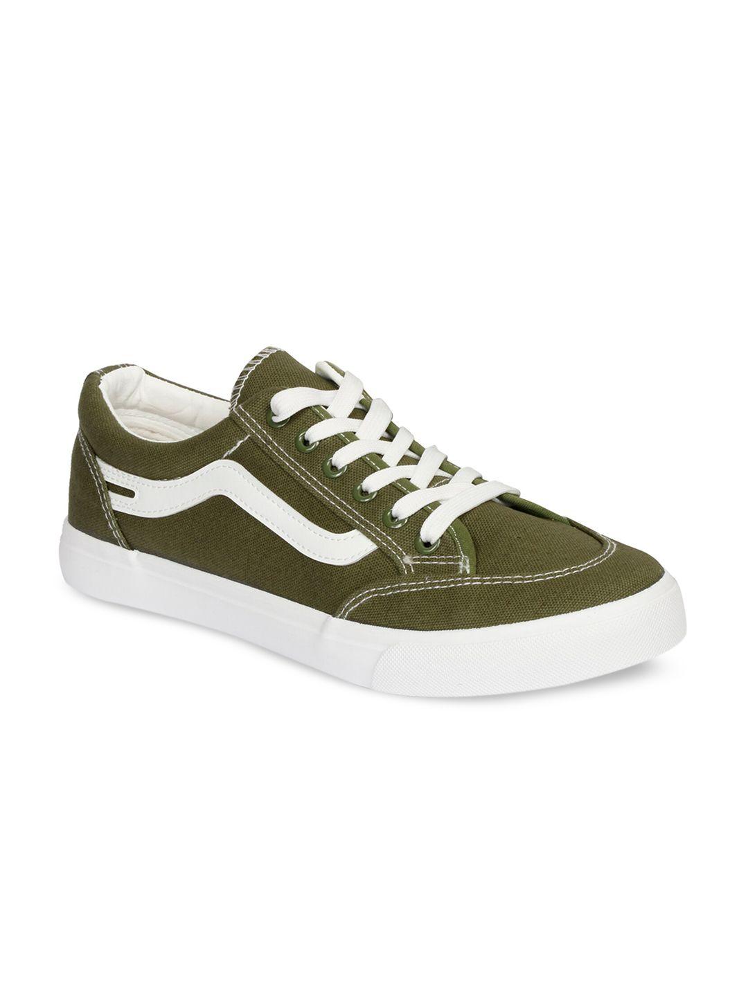 cipramo sports men green colourblocked sneakers