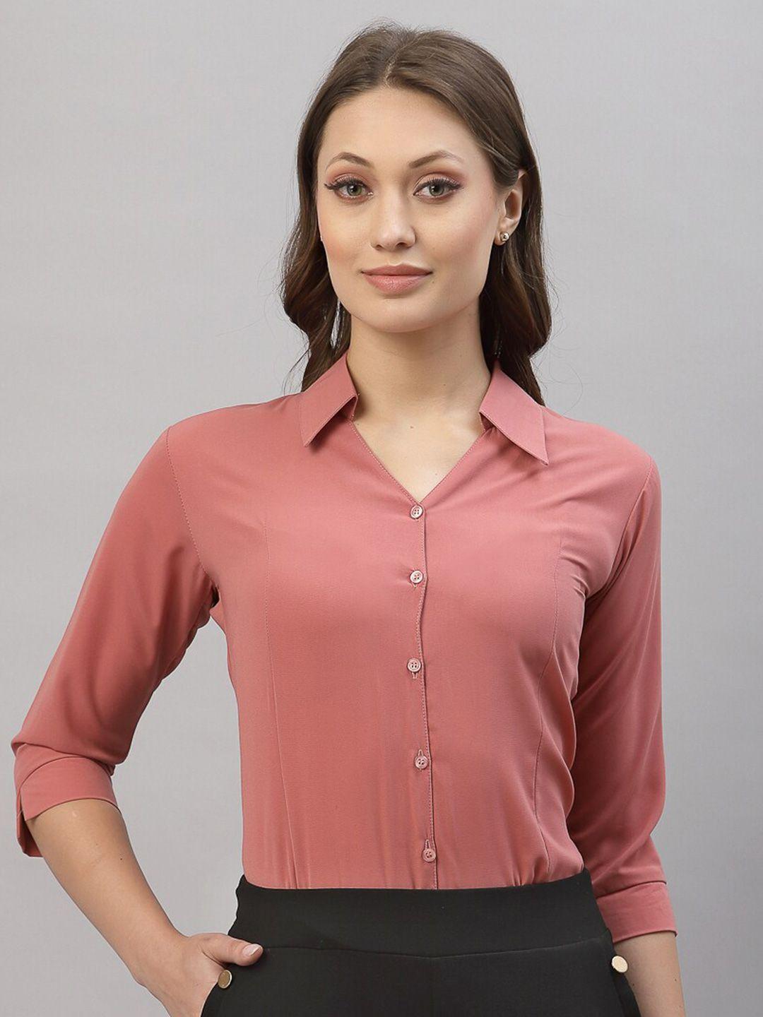 selvia women nude-coloured casual shirt