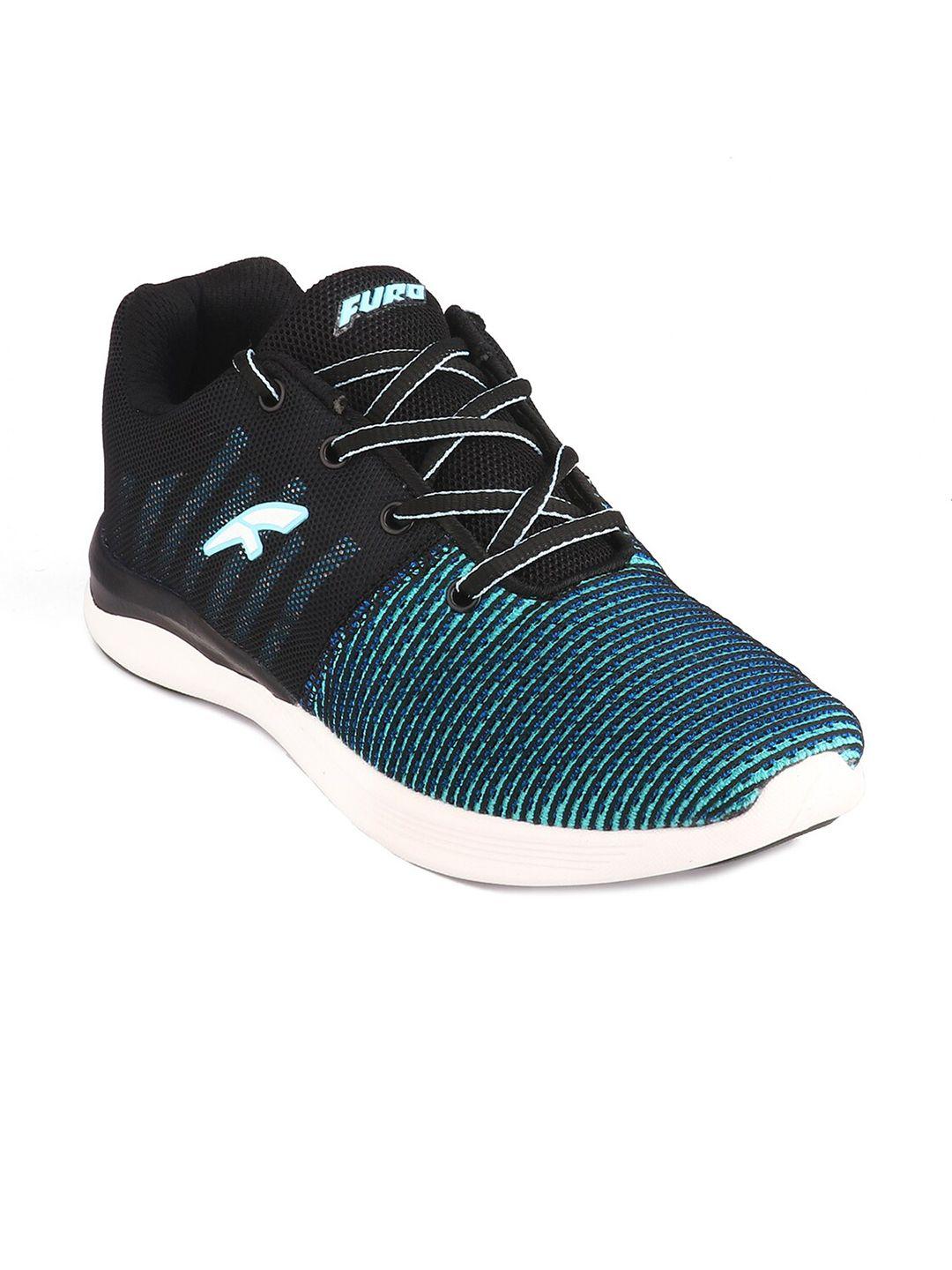 furo by red chief women black & blue mesh running shoes