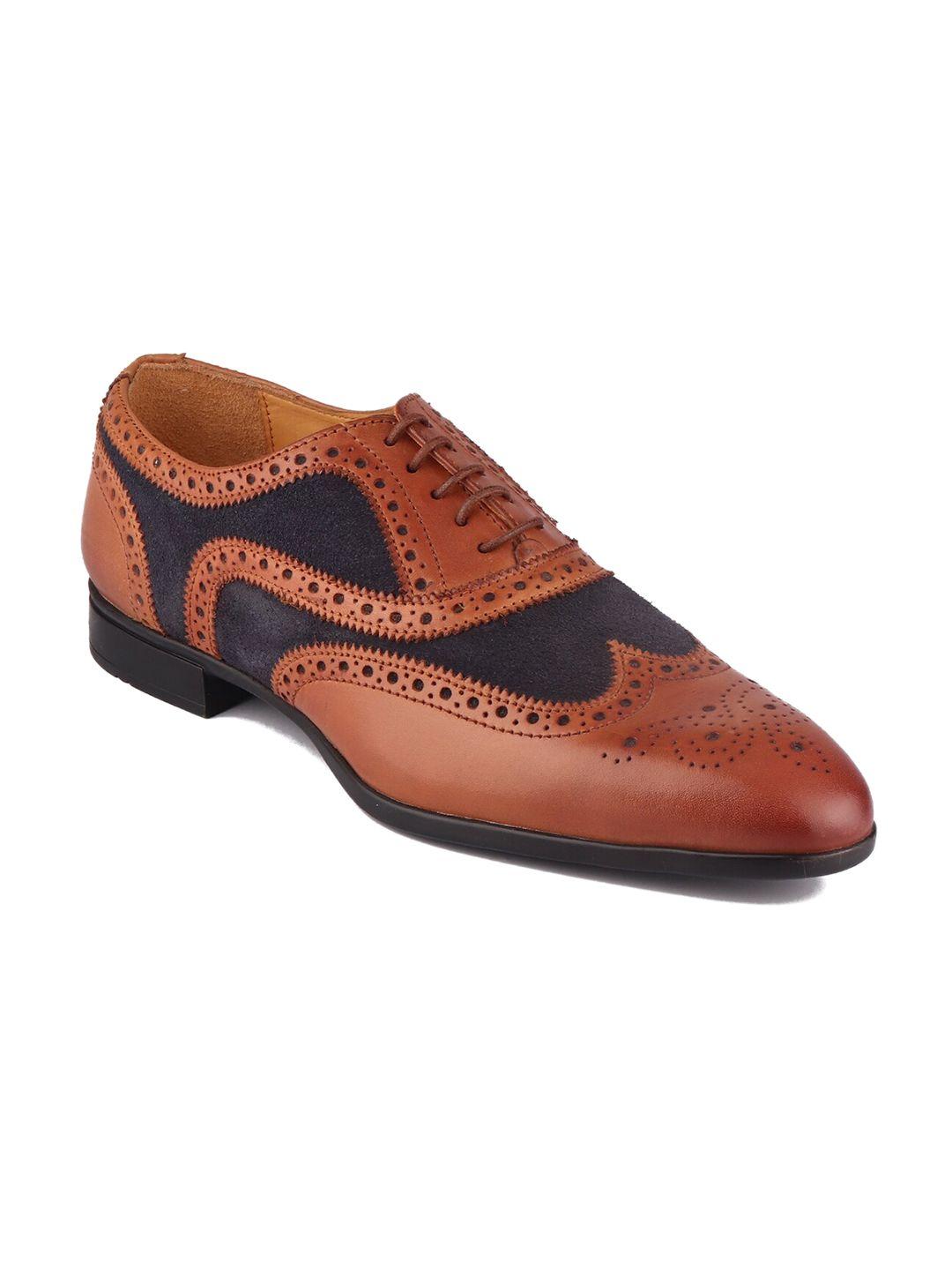 top brass men tan brown leather formal oxford