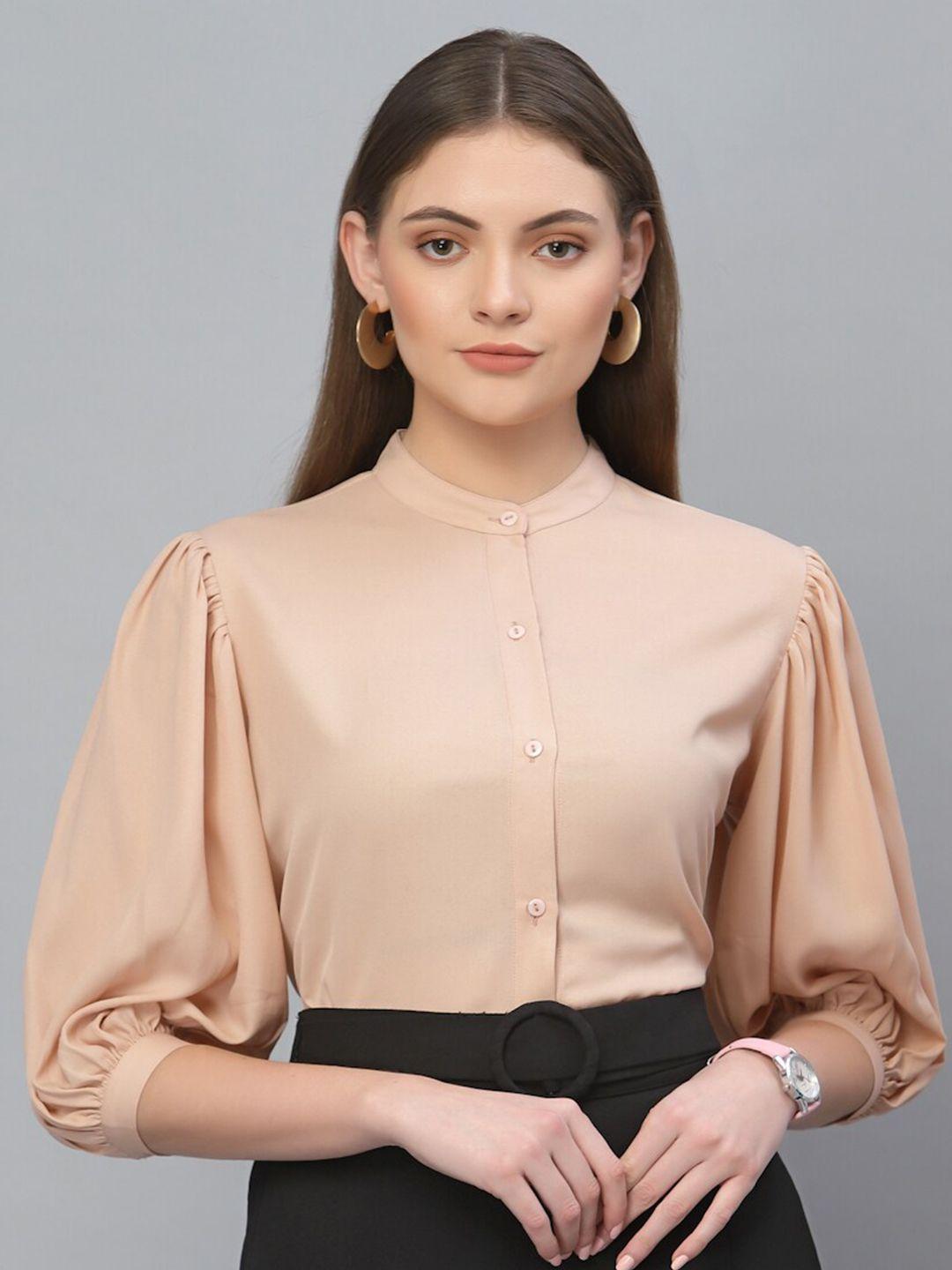 style quotient women nude-coloured formal shirt