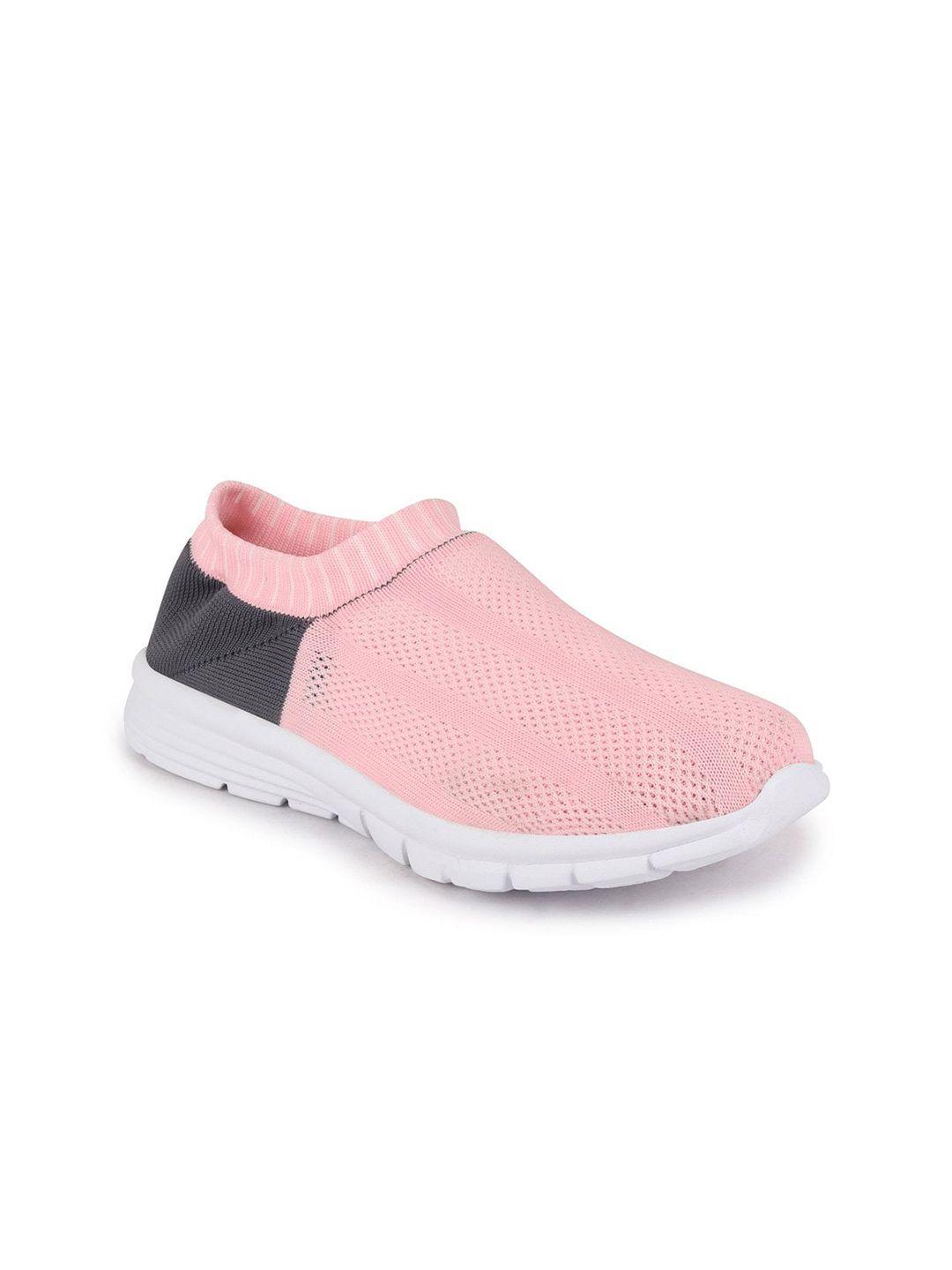 fausto women pink mesh walking non-marking sports shoes