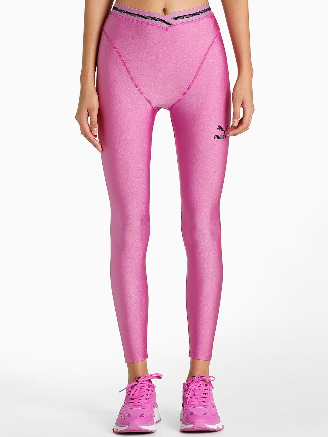 puma women pink solid dare to leggings