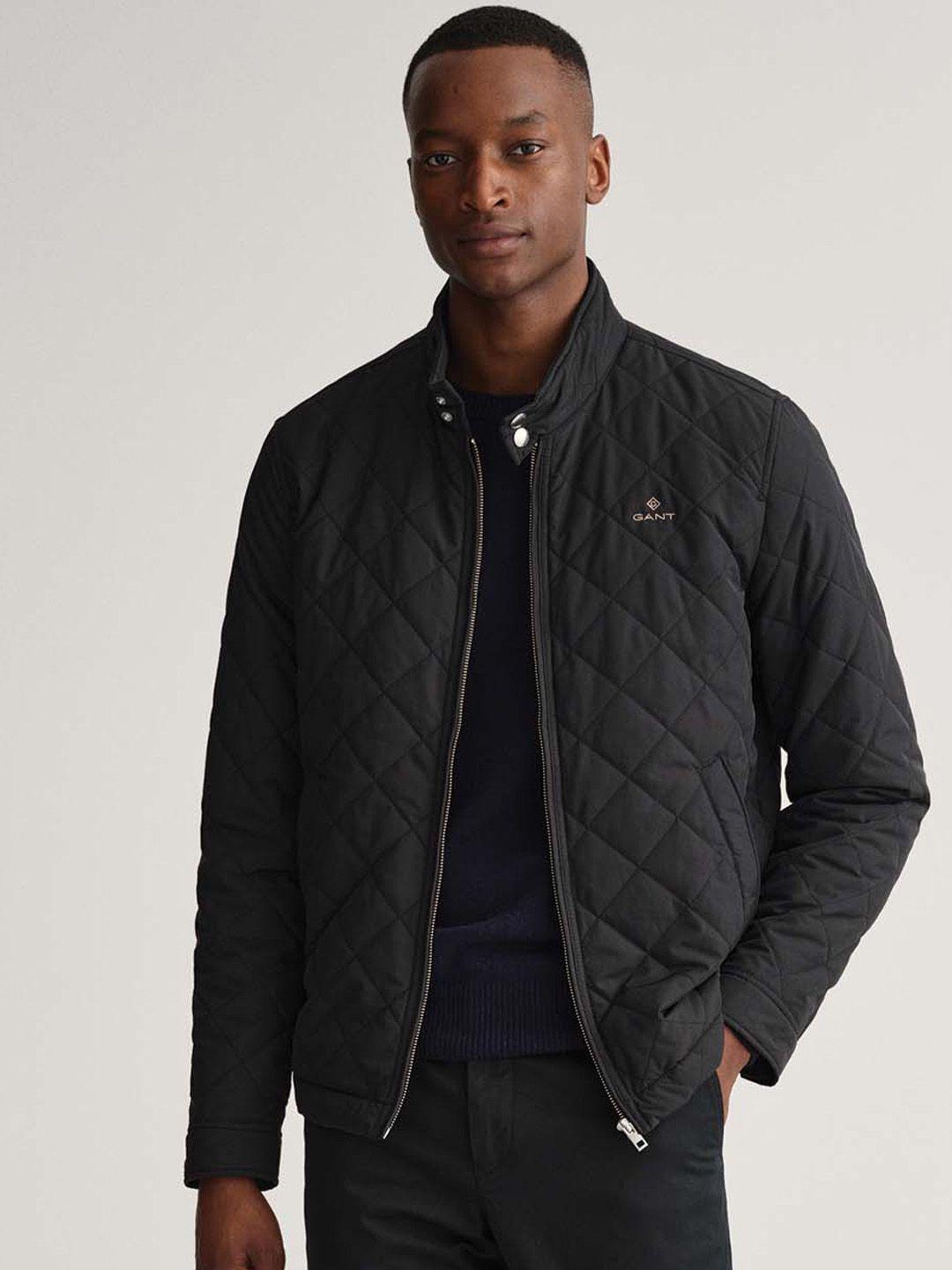 gant men black windcheater quilted jacket